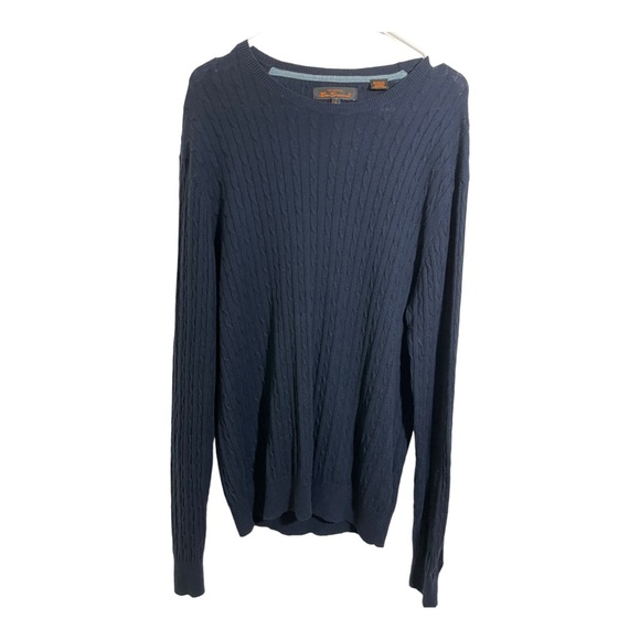 Ben Sherman mens crew neck cable knit pattern cotton cashmere blend size large - Picture 8 of 11